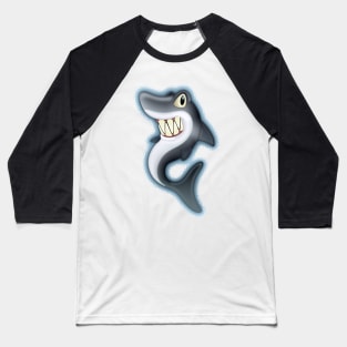 Cartoon Shark Baseball T-Shirt